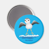 かわいいベビーサンドパイパー漫画イラストレーション マグネット (正面/裏面)