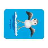 かわいいベビーサンドパイパー漫画イラストレーション マグネット (横)