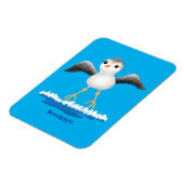 かわいいベビーサンドパイパー漫画イラストレーション マグネット (左側)