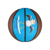 かわいいベビーサンドパイパー漫画イラストレーション ミニバスケットボール (縦)