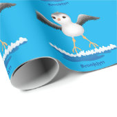 かわいいベビーサンドパイパー漫画イラストレーション ラッピングペーパー (ロールコーナー)