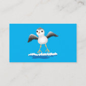 かわいいベビーサンドパイパー漫画イラストレーション 名刺 (裏面)