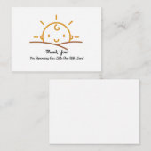 かわいいベビーサンライズサンキューカード ノートカード (正面/裏面)