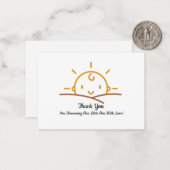 かわいいベビーサンライズサンキューカード ノートカード (正面/裏面インサイチュ)