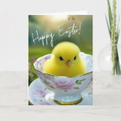 かわいいベビーシックヴィンテージイースターカントリー茶パーティー カード (正面)