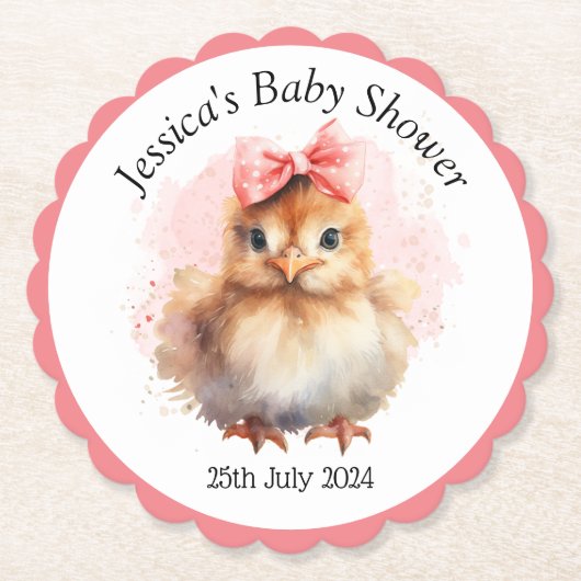 かわいいベビーシック ペーパーコースター (正面)