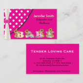 かわいいベビーシッターか育児 名刺 (正面/裏面)