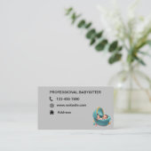 かわいいベビーシッターの名刺 名刺 (スタンド正面)