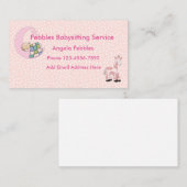 かわいいベビーシッターをする育児のデザイン 名刺 (正面/裏面)