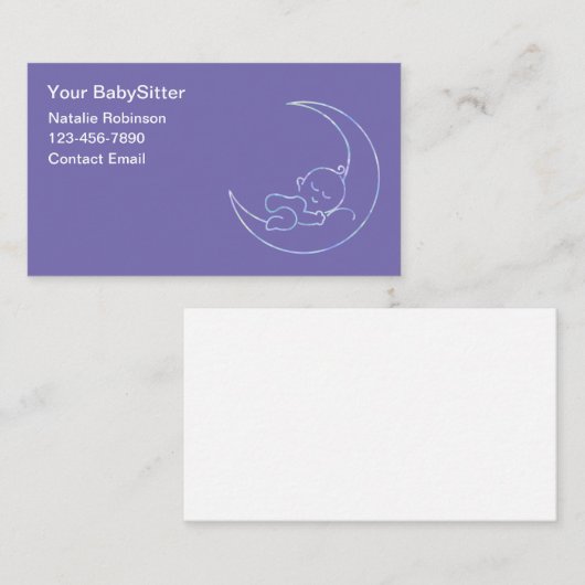 かわいいベビーシッターシンプルの名刺 名刺 (正面/裏面)
