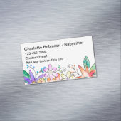 かわいいベビーシッターフローラボタニカル名刺 マグネット名刺 (インサイチュ)