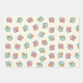 かわいいベビーシャワーおしゃぶり男性リビール顔マスク ラッピングペーパーシート (正面3)