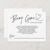 かわいいベビーシャワーのゲームのベビーの隆起の推測はハートを梳きます エンクロージャーカード (正面/裏面)