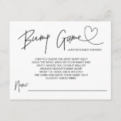 かわいいベビーシャワーのゲームのベビーの隆起の推測はハートを梳きます エンクロージャーカード (正面)