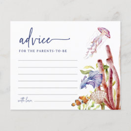 かわいいベビーシャワーアドバイスカード