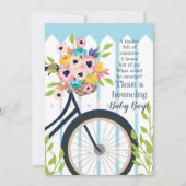 かわいいベビーシャワーガーデンパーティーフローラ招待状 招待状 (正面)