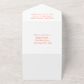 かわいいベビーシャワーキツネハレ女の子フローラ オールインワン招待状 (外側)