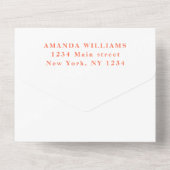 かわいいベビーシャワーキツネハレ女の子フローラ オールインワン招待状 (裏面)