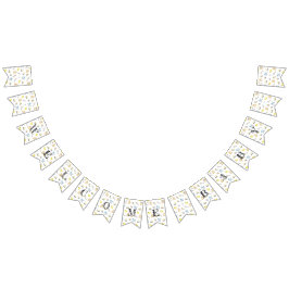 かわいいベビーシャワーパターン バンティングフラッグ