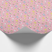 かわいいベビーシャワーパターン ラッピングペーパー (角)