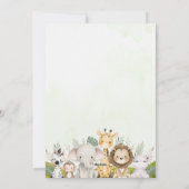 「かわいいベビーシャワー招待状と可愛いペットA シーズンカード (裏面)