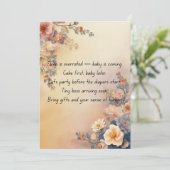 かわいいベビーシャワー招待状 – スウィートウェルカムパーティー 招待状 (スタンド正面)