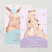 かわいいベビーシャワー招待状 招待状 (正面/裏面)