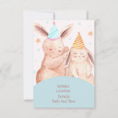 かわいいベビーシャワー招待状 招待状 (裏面)