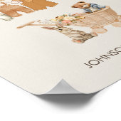 かわいいベビーシャワー歓迎ボホ子供部屋テーマポスター ポスター (角)