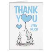 かわいいベビーシャワー象の警官ありがとう (正面)