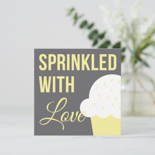 かわいいベビーシャワー|愛がまき散らされる 招待状 (スタンド正面)