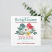 かわいいベビーシャワー 招待状 (スタンド正面)