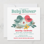 かわいいベビーシャワー 招待状 (正面)