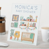 かわいいベビーシャワー 赤ちゃん歓迎カスタムサイン 台座サイン (インサイチュ)