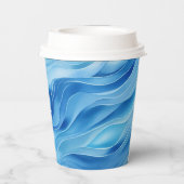 かわいいベビーシーオッターインウォーターパーソナライズされたスプラッシュ 紙コップ (裏面)