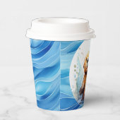 かわいいベビーシーオッターインウォーターパーソナライズされたスプラッシュ 紙コップ (右)