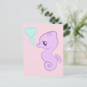 かわいいベビーシーホース葉書 ポストカード (スタンド正面)