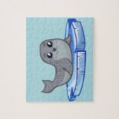 かわいいベビーシール漫画の子供 ジグソーパズル (縦)