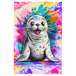 かわいいベビーシール – シカラフルール メタルプリント