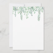 かわいいベビージャングルアニマルズグリーンリーファースト誕生日 招待状 (裏面)