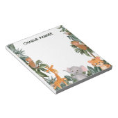 かわいいベビージャングル動物 ノートパッド (アングル)