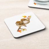 かわいいベビースズメ コースター (左側)