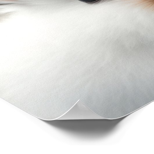 かわいいベビースノーショーヘアポートレート(バニー) | 1:1 ポスター (角)