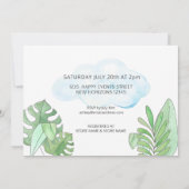 かわいいベビースロスベビ男女兼用ーシャワー 招待状 (裏面)