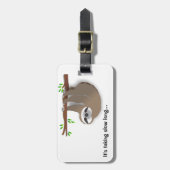 かわいいベビースロッスオンママズバック登山ツリー ラゲッジタグ (正面縦)