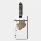 かわいいベビースロッスオンママズバック登山ツリー ラゲッジタグ (裏面縦)