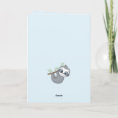 かわいいベビースロッスハッピーファースト誕生日グリーティングカード カード (裏面)