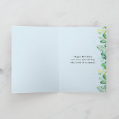 かわいいベビースロッスハッピーファースト誕生日グリーティングカード カード (内部)