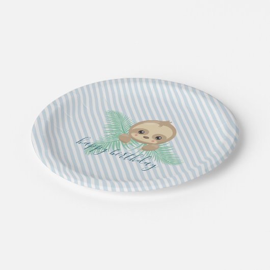 かわいいベビースロッスバースデーパーティー紙プレート ペーパープレート (アングル)