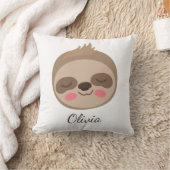 かわいいベビースロース顔と名前をカスタムするキッズスローP クッション (ブランケット)